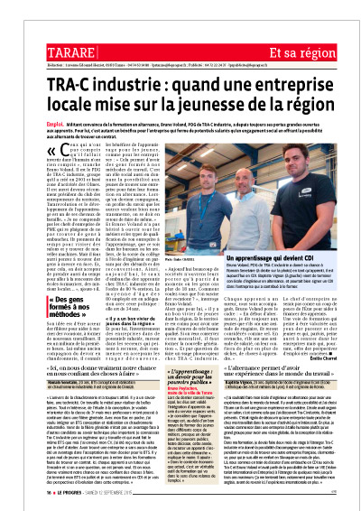 page le progrès tra-c industrie